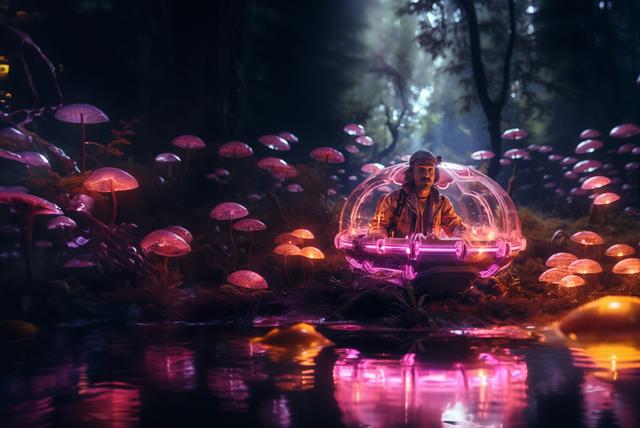 cloud-lake-man-float-bubble
