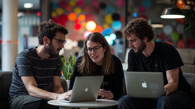 team-computer-programmers-working
