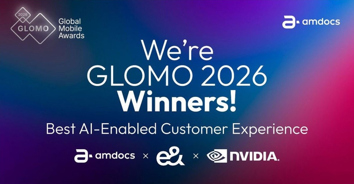 Amdocs, e& and NVIDIA win GSMA’s GLOMO award for “highly impressive” agentic-AI implementation for telecom customer experience 