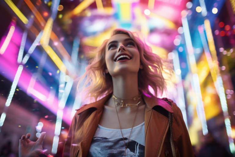 blonde-girl-happy-city