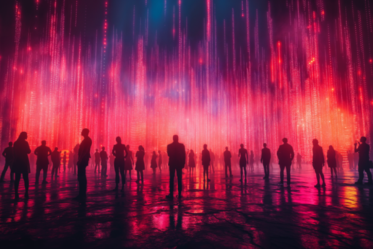silhouettes-with-magenta-lights