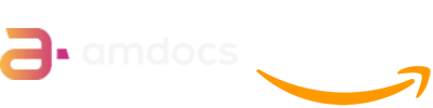 Amdocs and AWS logos